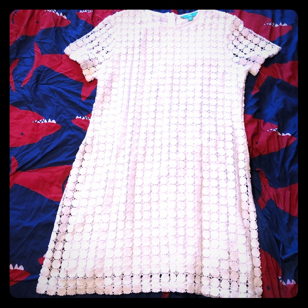 White Crotchet Dress Sz. 16